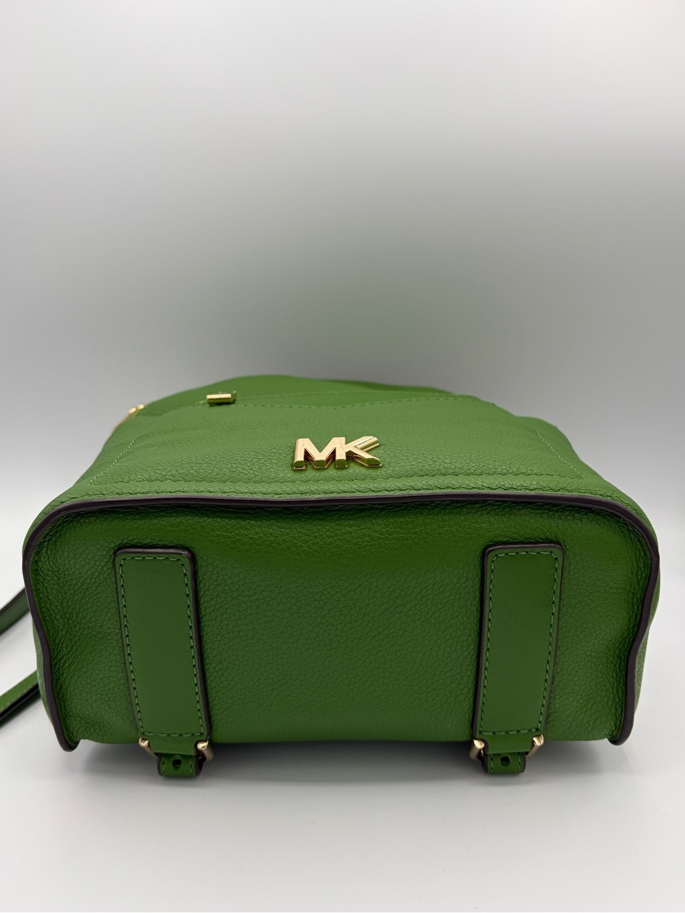 Michael Kors Backpack Green Leather Medium Jessa with Gold Hardware Classic Fall - Picture 6 of 14